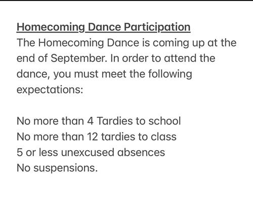  Homecoming Dance Participation